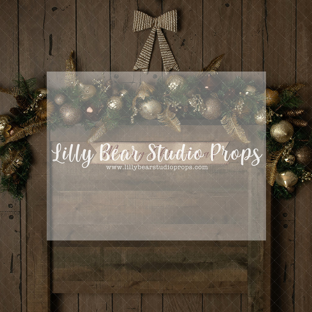Merry Christmas Headboard - Lilly Bear Studio Props, christmas, Cozy, Decorated, Festive, Giving, Holiday, Holy, Hopeful, Joyful, Merry, Peaceful, Peacful, Red & Green, Seasonal, Winter, Xmas, Yuletide