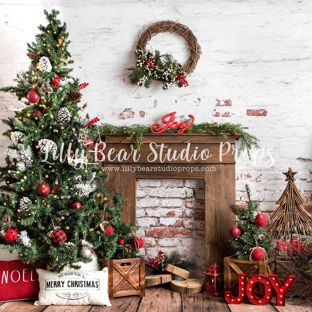 Merry Morning by Amber Costa Photography sold by Lilly Bear Studio Props, christmas - FABRICS - mantle - seasonal