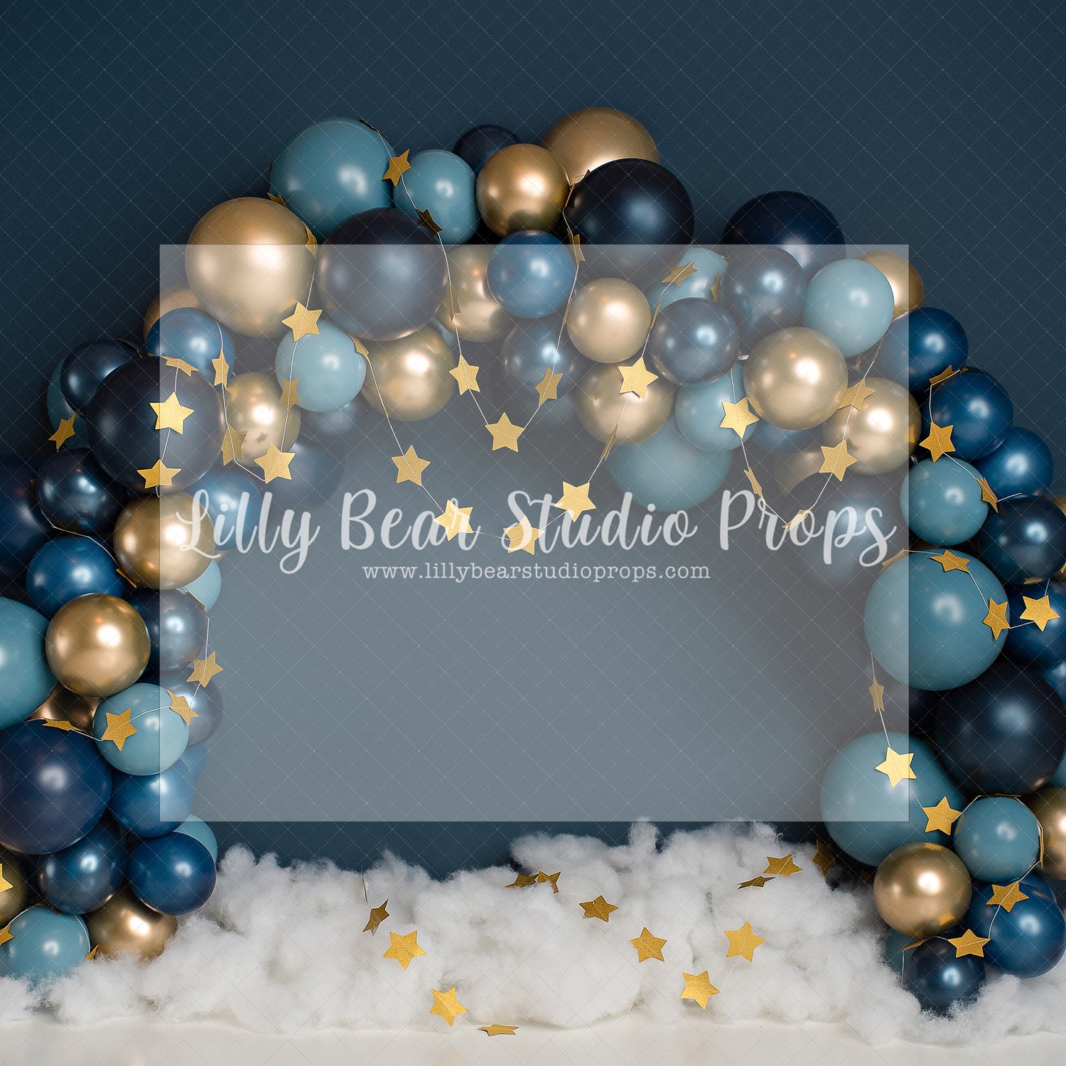 Metalic Midnight Gold Stars by E Newton - Lilly Bear Studio Props, astro, astronaut, blue metallic, galaxy, galaxy sky, galaxy space, gold and blue, gold and blue garland, gold star banner, gold stars, metalic balloons, metalic blue, outerspace, rocket ship, rocketship, space, space and stars, space balloon garland, spacecraft, spaceship, twinkle twinkle, twinkle twinkle little star