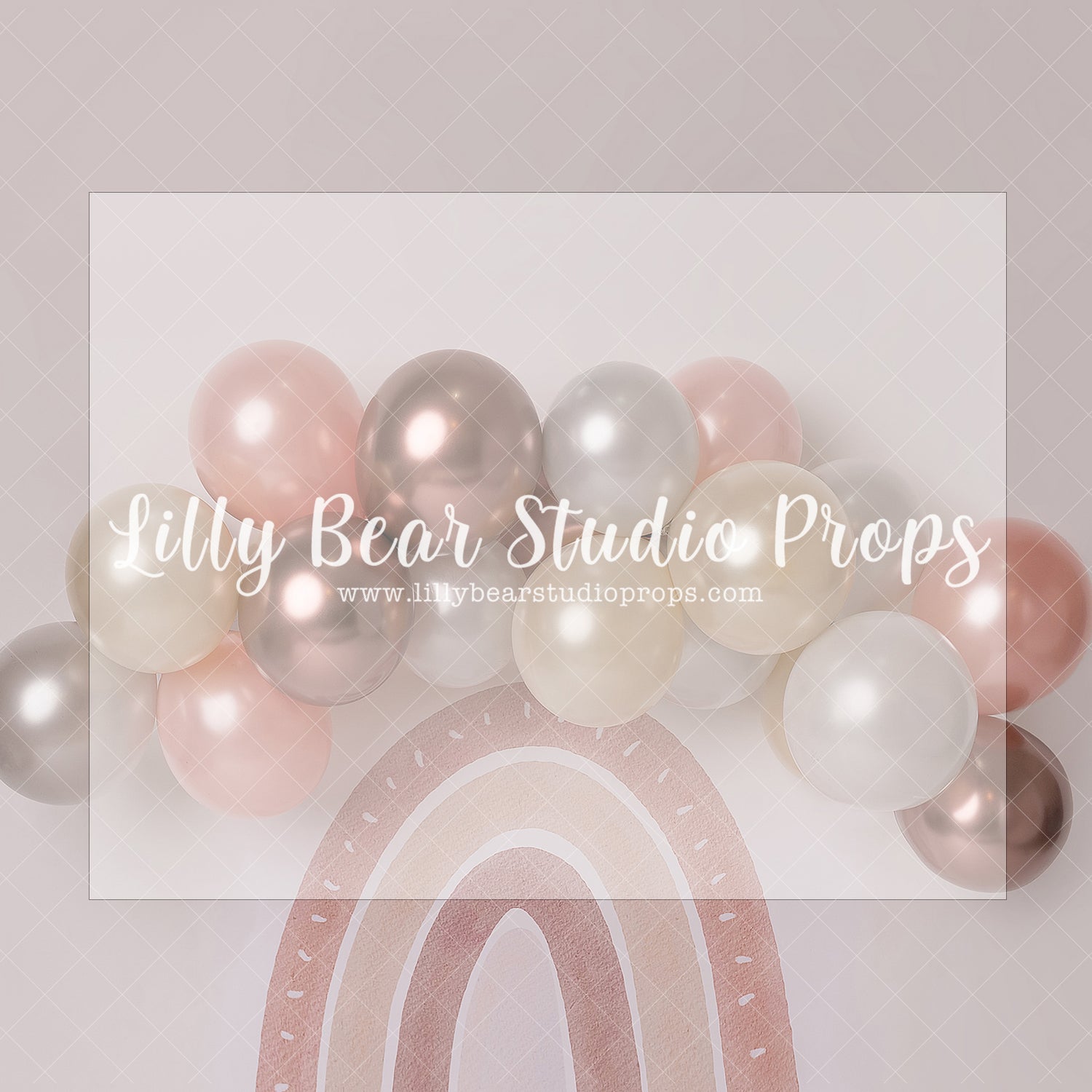 Metallic Scandi Balloon Rainbow - Lilly Bear Studio Props, anchor, arrows, balloon, balloon chic, balloon garland, balloons, boho chic, bow and arrow, cake smash, FABRICS, girl, metallic, metallic balloon, metallic balloons, mint, pastel, pink, pretty cake smash, scandinavian, Scandinavian rainbow, spring scandinavian
