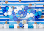 Milk & Cookies Party - Lilly Bear Studio Props, blue & white garland, blue and white, chocolate chip cookies, cookie, cookie jar, cookie monster, cookie monter, cookies, FABRICS, first birthday, friendly street, sesame street