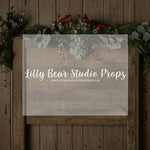 Mistletoe Headboard - Lilly Bear Studio Props, christmas, Cozy, Decorated, Festive, Giving, Holiday, Holy, Hopeful, Joyful, Merry, Peaceful, Peacful, Red & Green, Seasonal, Winter, Xmas, Yuletide