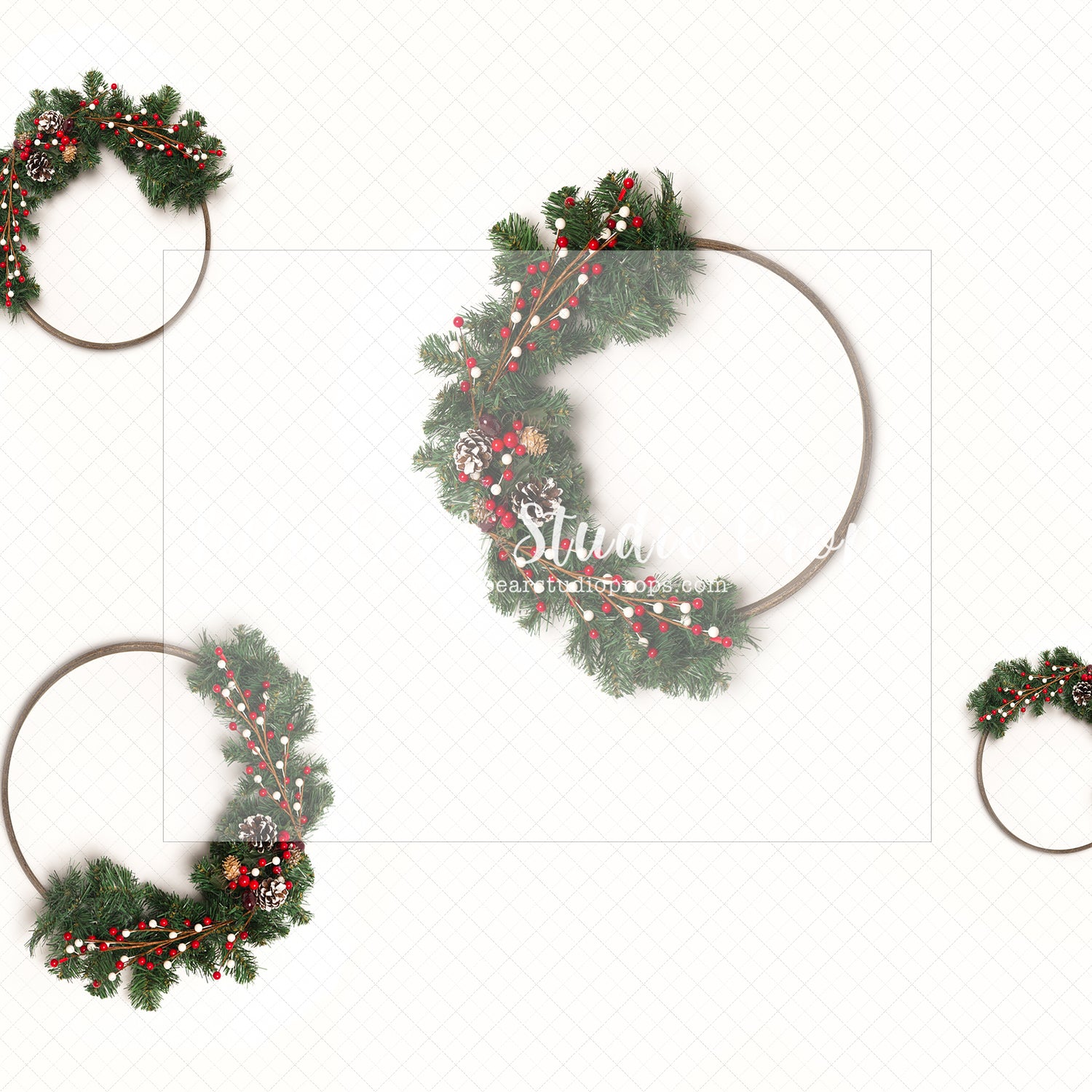 Misletoe Rings - Lilly Bear Studio Props, christmas, Cozy, Decorated, Festive, Giving, Holiday, Holy, Hopeful, Joyful, Merry, Peaceful, Peacful, Red & Green, Seasonal, Winter, Xmas, Yuletide