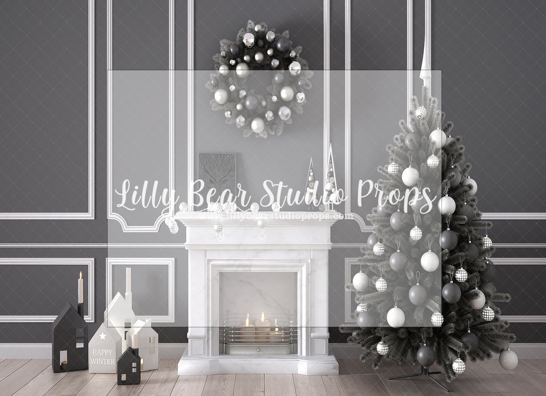 Monochromatic Holiday - Lilly Bear Studio Props, christmas, Cozy, Decorated, Festive, Giving, Holiday, Holy, Hopeful, Joyful, Merry, Peaceful, Peacful, Red & Green, Seasonal, Winter, Xmas, Yuletide