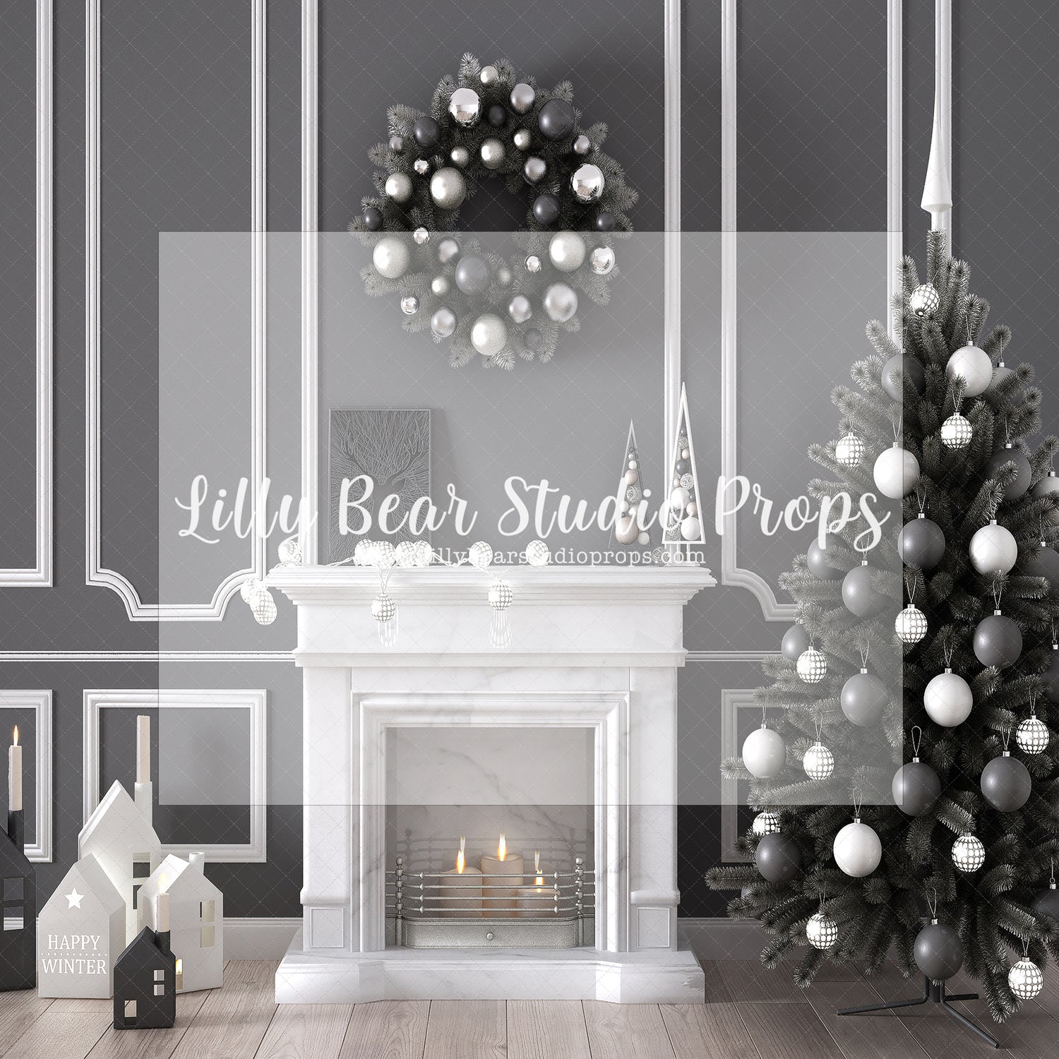 Monochromatic Holiday - Lilly Bear Studio Props, christmas, Cozy, Decorated, Festive, Giving, Holiday, Holy, Hopeful, Joyful, Merry, Peaceful, Peacful, Red & Green, Seasonal, Winter, Xmas, Yuletide