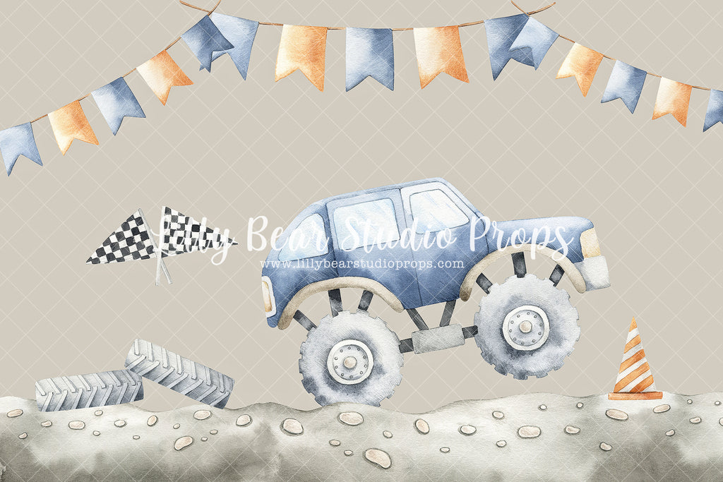 Off Roading - Lilly Bear Studio Props, daisy floral, Monster Truck, off road, truck