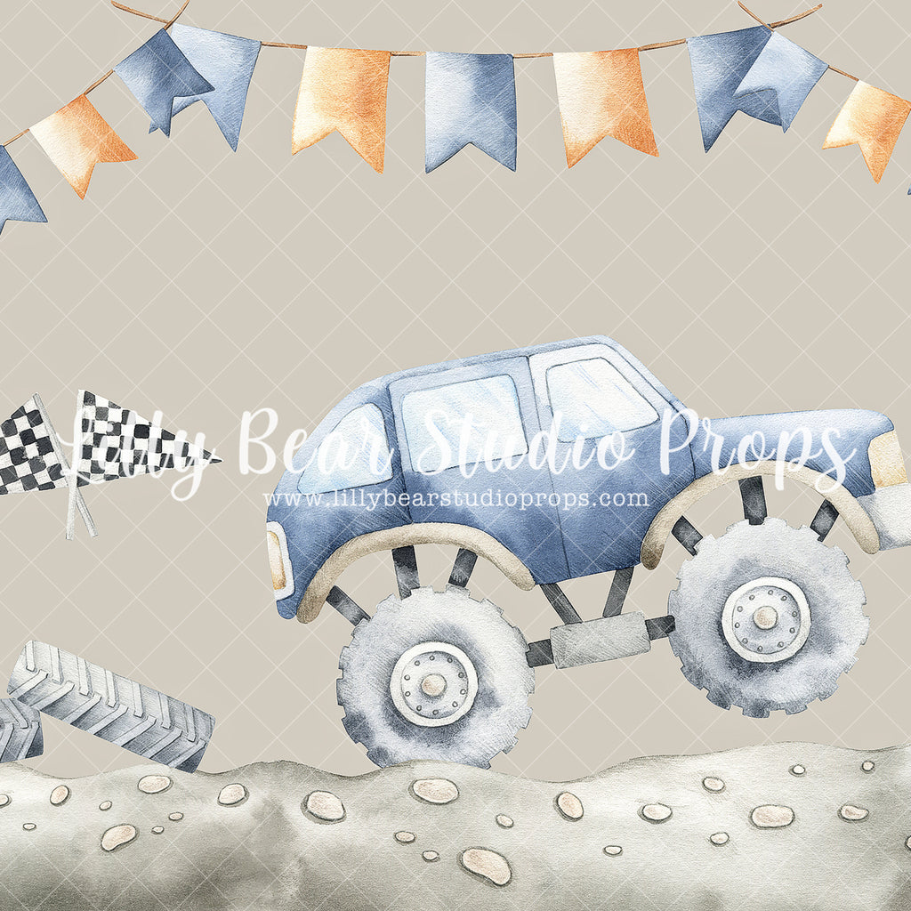 Off Roading - Lilly Bear Studio Props, daisy floral, Monster Truck, off road, truck