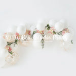 Mooi Mooi - Lilly Bear Studio Props, balloon arch, boho greenery, cake smash, floral pink, flowers, greenery, pastel, pink floral, pink flower, pink flowers, spring flowers, white balloon arch, white balloons