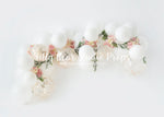 Mooi Mooi - Lilly Bear Studio Props, balloon arch, boho greenery, cake smash, floral pink, flowers, greenery, pastel, pink floral, pink flower, pink flowers, spring flowers, white balloon arch, white balloons