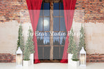 Moonlit Christmas View - Lilly Bear Studio Props, christmas, Cozy, Decorated, Festive, Giving, Holiday, Holy, Hopeful, Joyful, Merry, Peaceful, Peacful, Red & Green, Seasonal, Winter, Xmas, Yuletide
