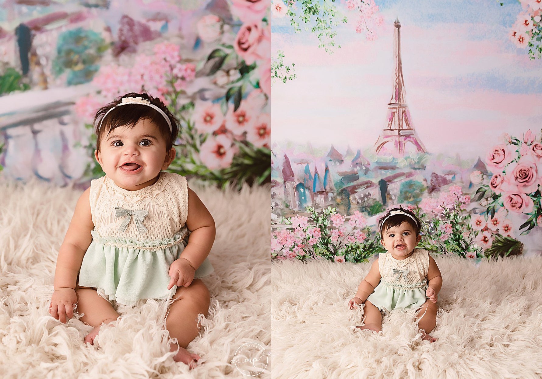 Morning in Paris by Lilly Bear Studio Props sold by Lilly Bear Studio Props, Eiffel tower - FABRICS - floral - paris