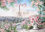 Morning in Paris by Lilly Bear Studio Props sold by Lilly Bear Studio Props, Eiffel tower - FABRICS - floral - paris