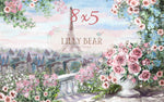 Morning in Paris by Lilly Bear Studio Props sold by Lilly Bear Studio Props, Eiffel tower - FABRICS - floral - paris
