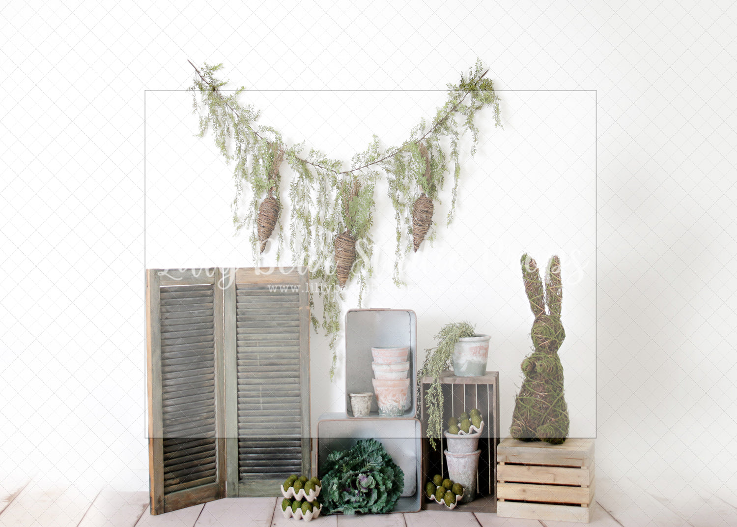 Moss Bunny - Lilly Bear Studio Props, boho spring, bunny, bunny garden, bunny one, bunny trail, carrot, carrots, easter, easter backdrop, easter basket, easter bunny, easter eggs, easter mini, FABRICS, flower barn doors, flower garden, flower stand, some bunny is one, spring, spring camper, spring garden