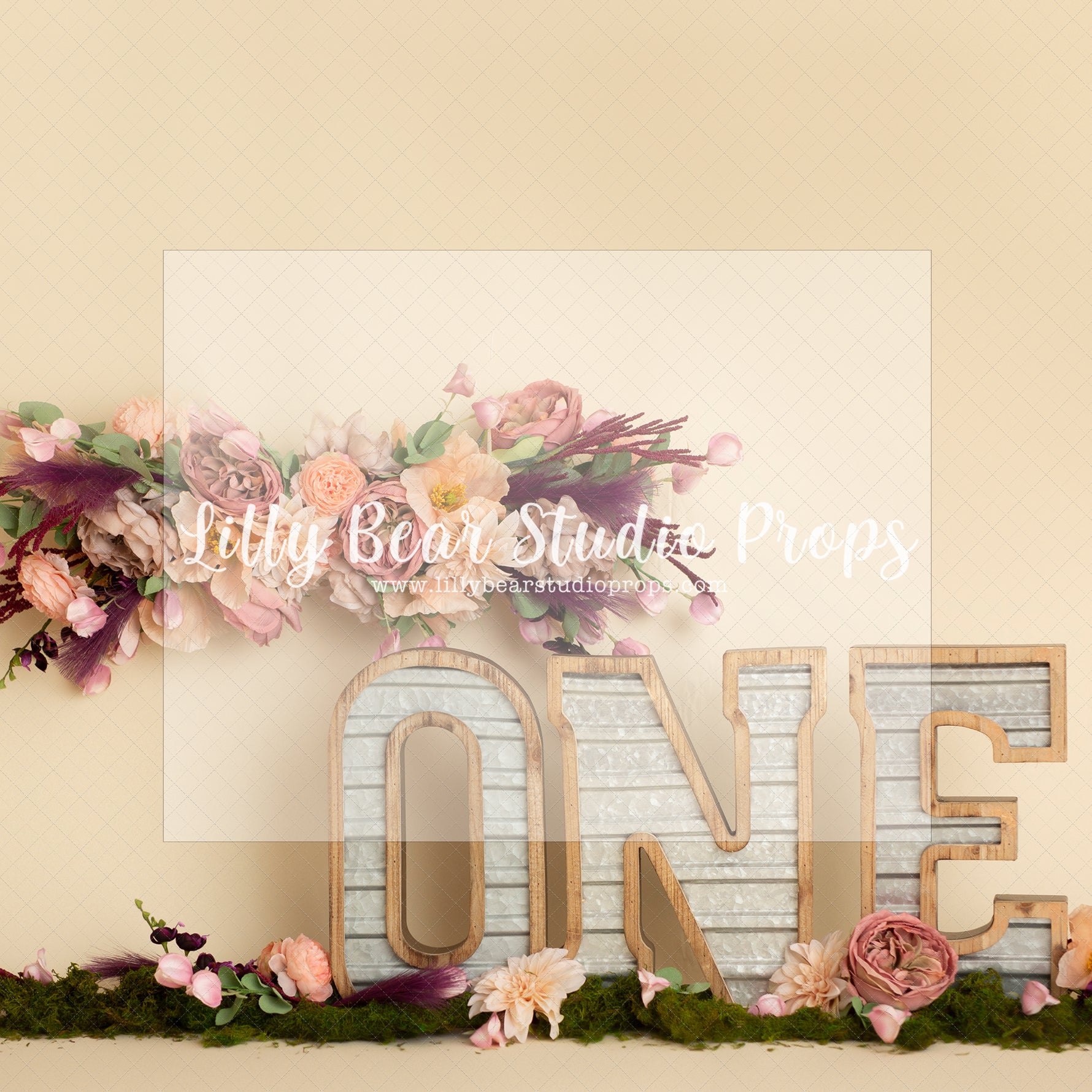 Mossy Florals - Lilly Bear Studio Props, dried floral, FABRICS, floral, floral pink, florals, girls, one, pink floral, spring floral