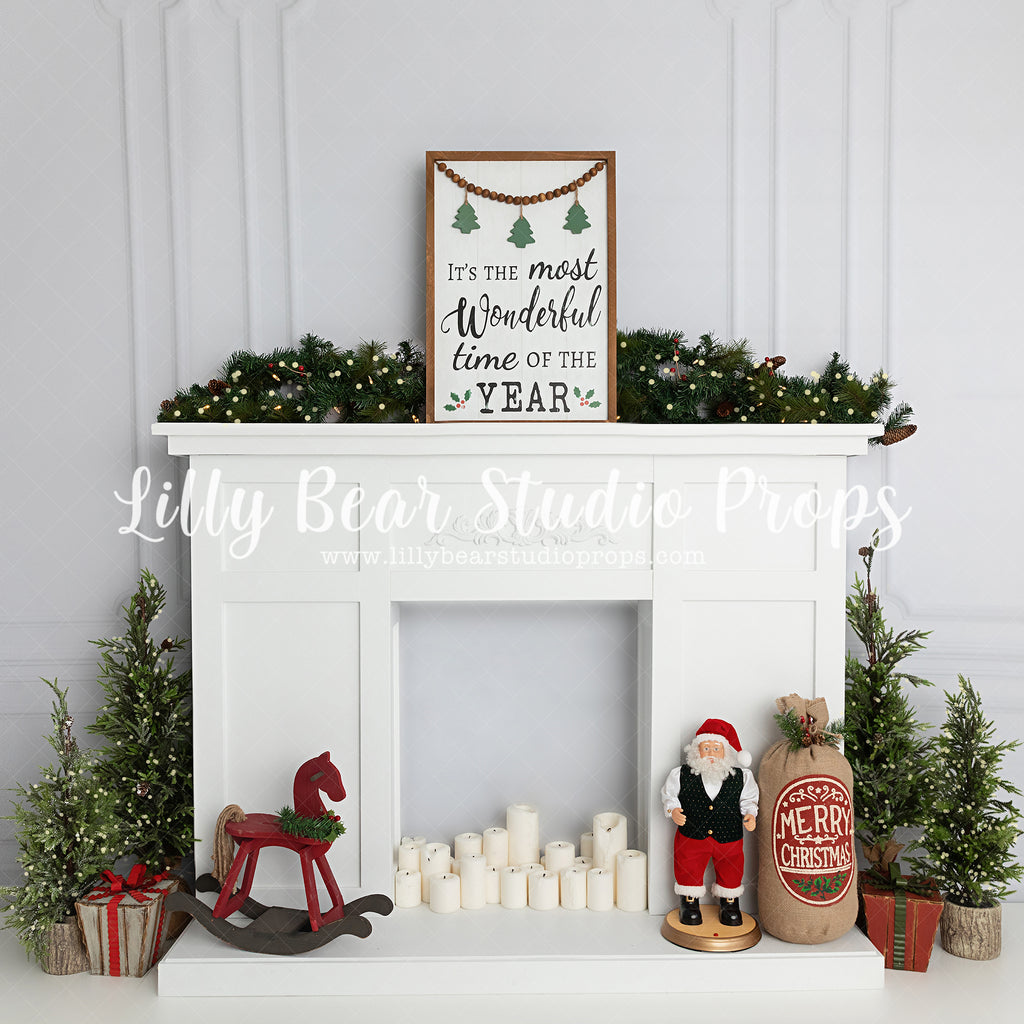 Most Wonderful Christmas Mantle by Meagan Paige Photography sold by Lilly Bear Studio Props, christmas - holiday