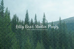 Mountain Forest - Lilly Bear Studio Props, camping, forest, little wild one, mountain forest, mountains, pine forest, pine tree forest, pine tree mountain, wild one