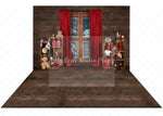 Mountainview Christmas Combo - Lilly Bear Studio Props, black fireplace, bohemian christmas, bohemian fireplace, bohemian mantel, boho, boho christmas, boho holiday, boho mantel, christmas, christmas mantel, christmas village, evergreen trees, evergreens, Fabric, fireplace, holiday, holiday christmas, mantel, Pampas, pine trees, white christmas, white holiday, Wrinkle Free Fabric
