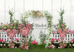 Minnie Pink Topiary Garden - Lilly Bear Studio Props, disney, dried floral, FABRICS, fence, floral, floral garden, floral pink, floral wall, floral wood, floral wreaths, florals, flower box, flower garden, garden, garden entry, garden tea party, grass, grass garden, mickey mouse, Minnie mouse, mouse, pink flowers, pretty floral, red roses, rock garden, rose, rose garden, roses, rustic door, spring, spring floral, spring garden, spring window, springtime, vintage floral, white wood