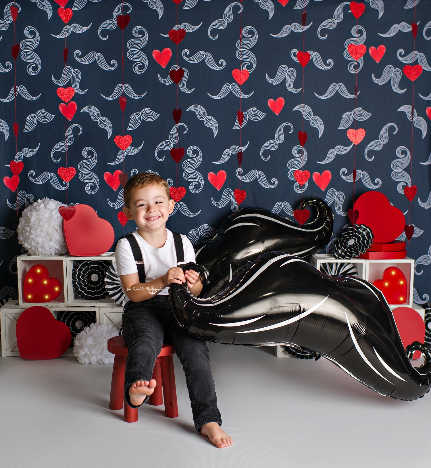 MUSTACHE LOVE - Lilly Bear Studio Props, balloon wall, black and red, black and red balloons, FABRICS, girl, gold, headboard, heart, love balloon, love is sweet, mr.heartbreaker, mr.onederful, mustache, valentine, valentine balloons, valentine booth, valentine clouds, valentine door, Valentine mantel, valentine wall, valentine's card, valentines, valentines day, xoxo