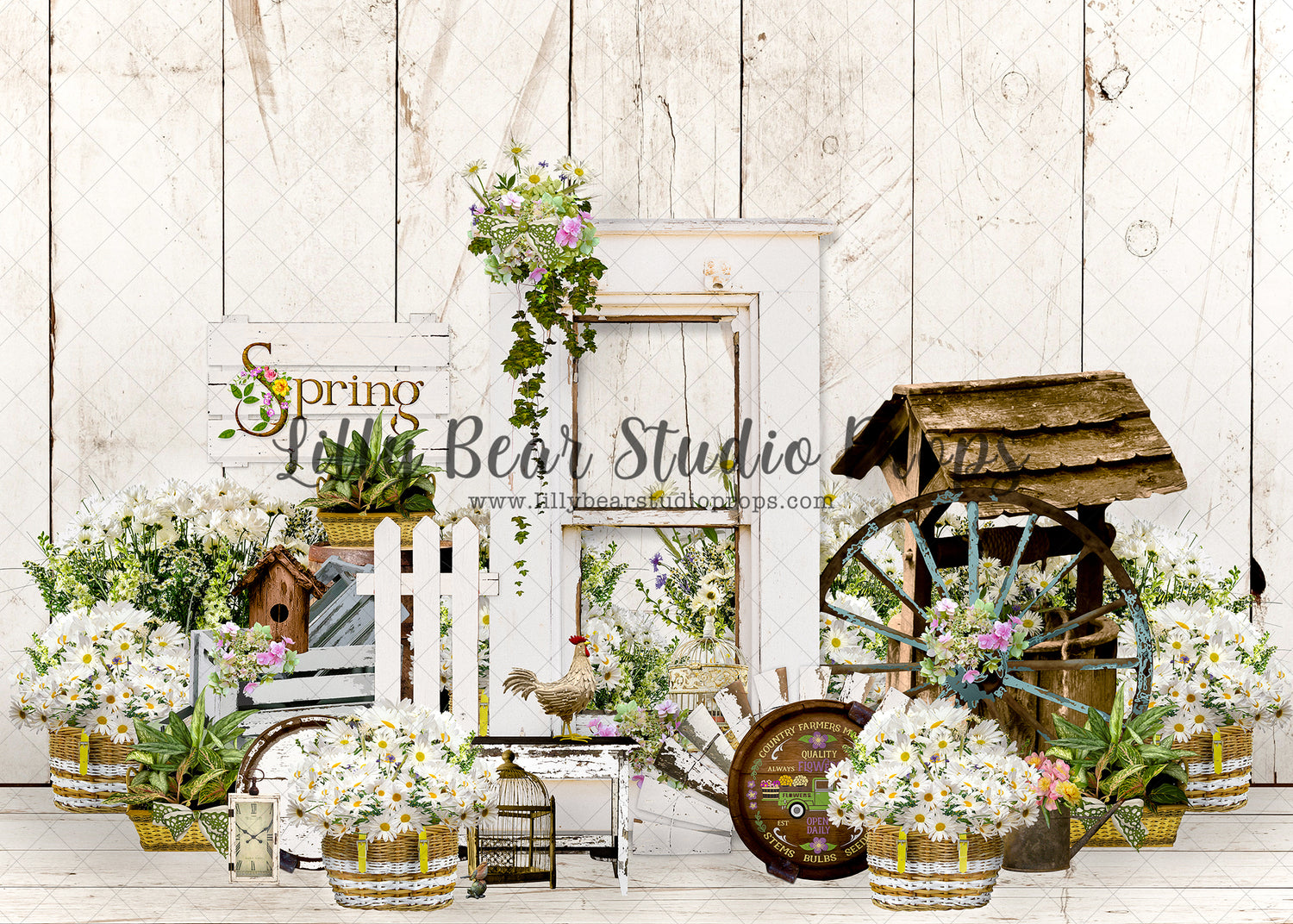 My Spring Garden - Lilly Bear Studio Props, baking, banner, barn, barndoors, blue floral, blue wood, bunny, bunny one, Bunting Banner, bush, bushes, carrot, carrot banner, carrots, easter, easter backdrop, easter baking, easter basket, easter bunny, easter egg, easter eggs, exposed brick, FABRICS, fence, florals, flower box, happy easter, peter rabbit, petter rabit, pink bunny, rabbit, shed, some bunnies one, some bunny is one, some bunny's one, spring, springtime