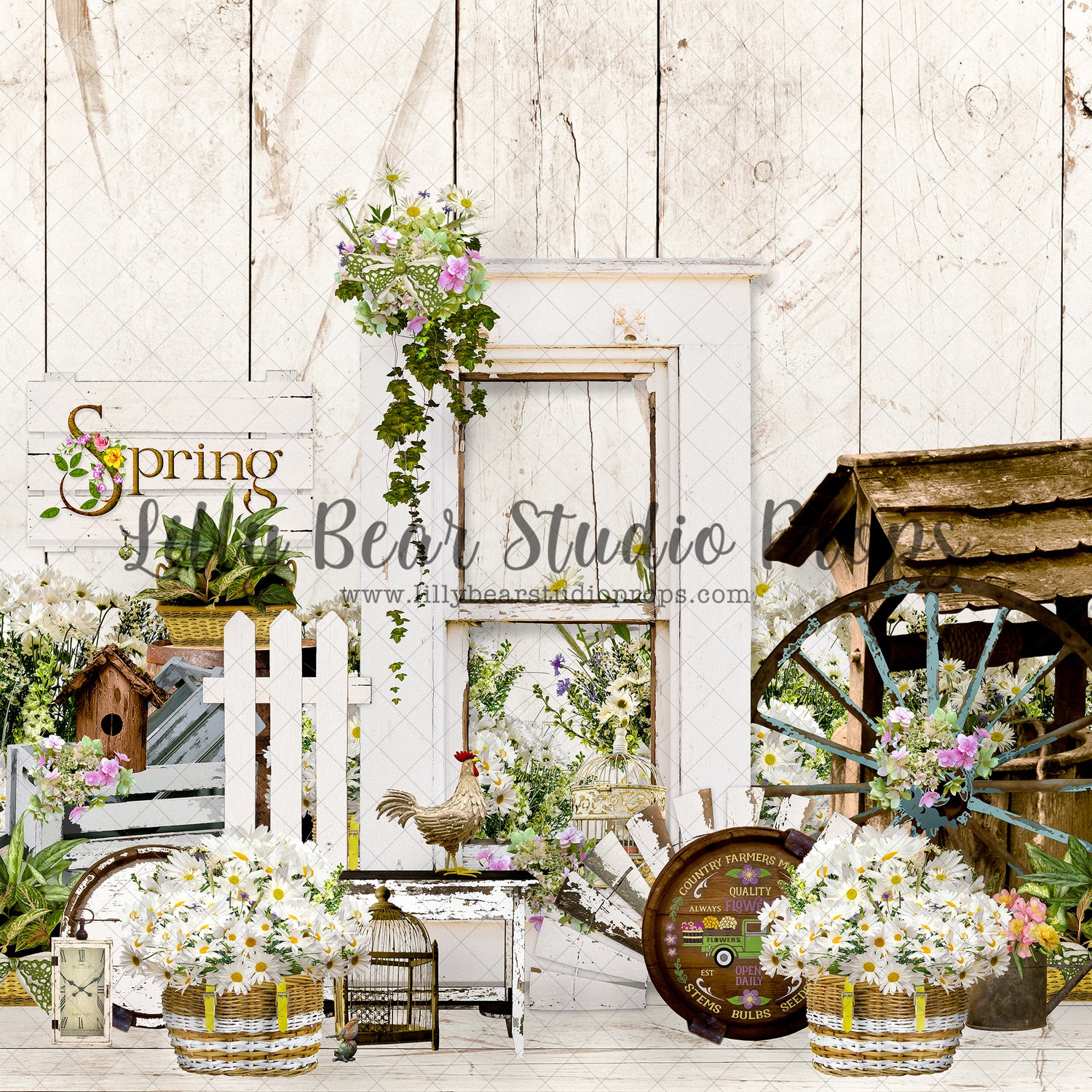 My Spring Garden - Lilly Bear Studio Props, baking, banner, barn, barndoors, blue floral, blue wood, bunny, bunny one, Bunting Banner, bush, bushes, carrot, carrot banner, carrots, easter, easter backdrop, easter baking, easter basket, easter bunny, easter egg, easter eggs, exposed brick, FABRICS, fence, florals, flower box, happy easter, peter rabbit, petter rabit, pink bunny, rabbit, shed, some bunnies one, some bunny is one, some bunny's one, spring, springtime