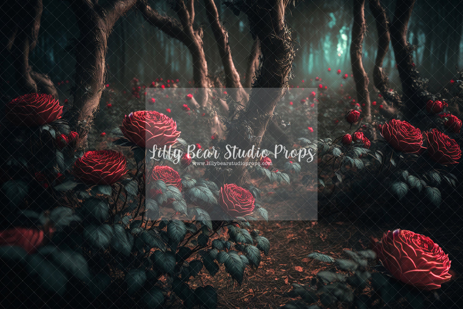 Mystical Dark Rose Forest
