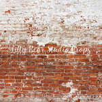 Nashville Brick Wall by Lilly Bear Studio Props sold by Lilly Bear Studio Props, brick - FABRICS - grunge - red - wall