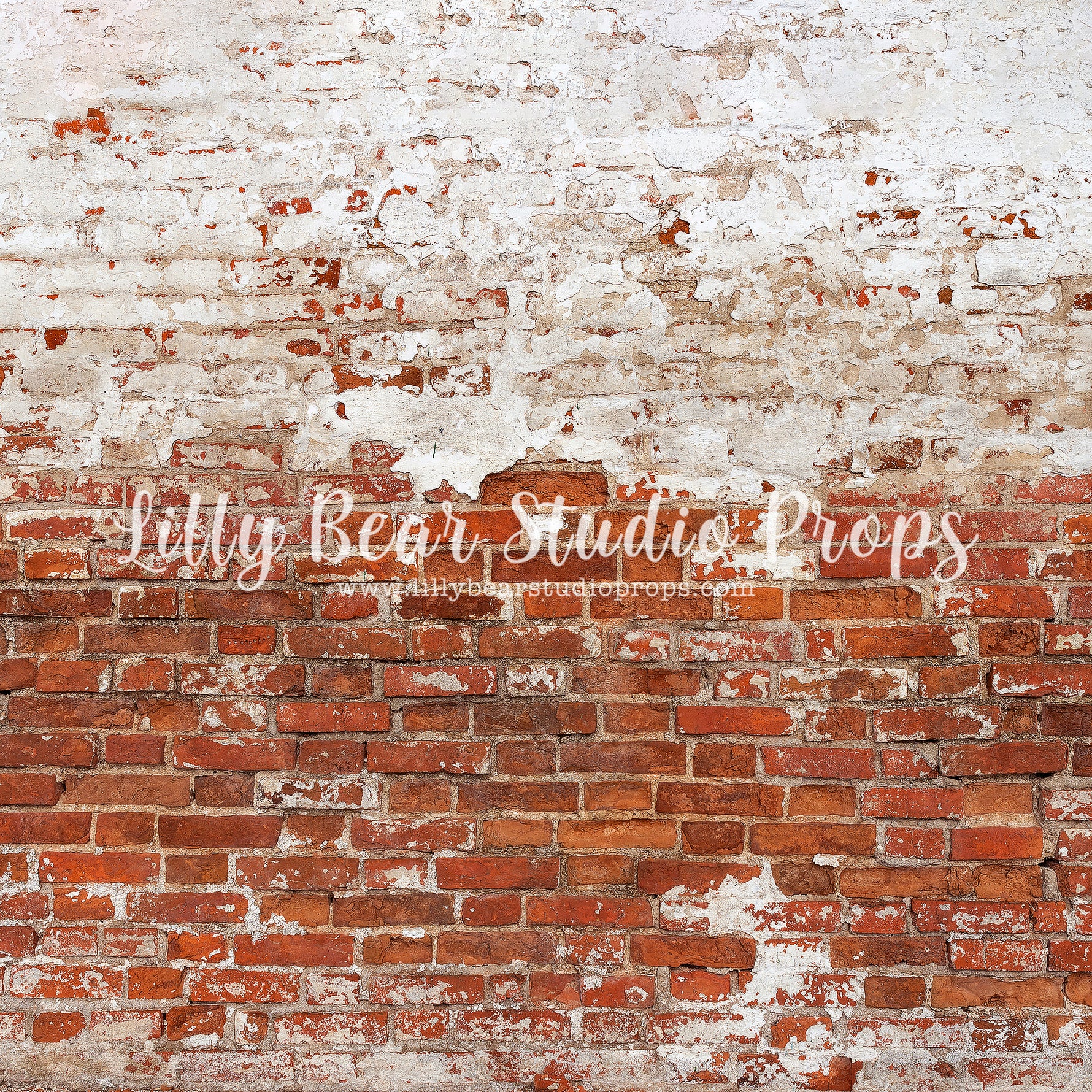 Nashville Brick Wall by Lilly Bear Studio Props sold by Lilly Bear Studio Props, brick - FABRICS - grunge - red - wall