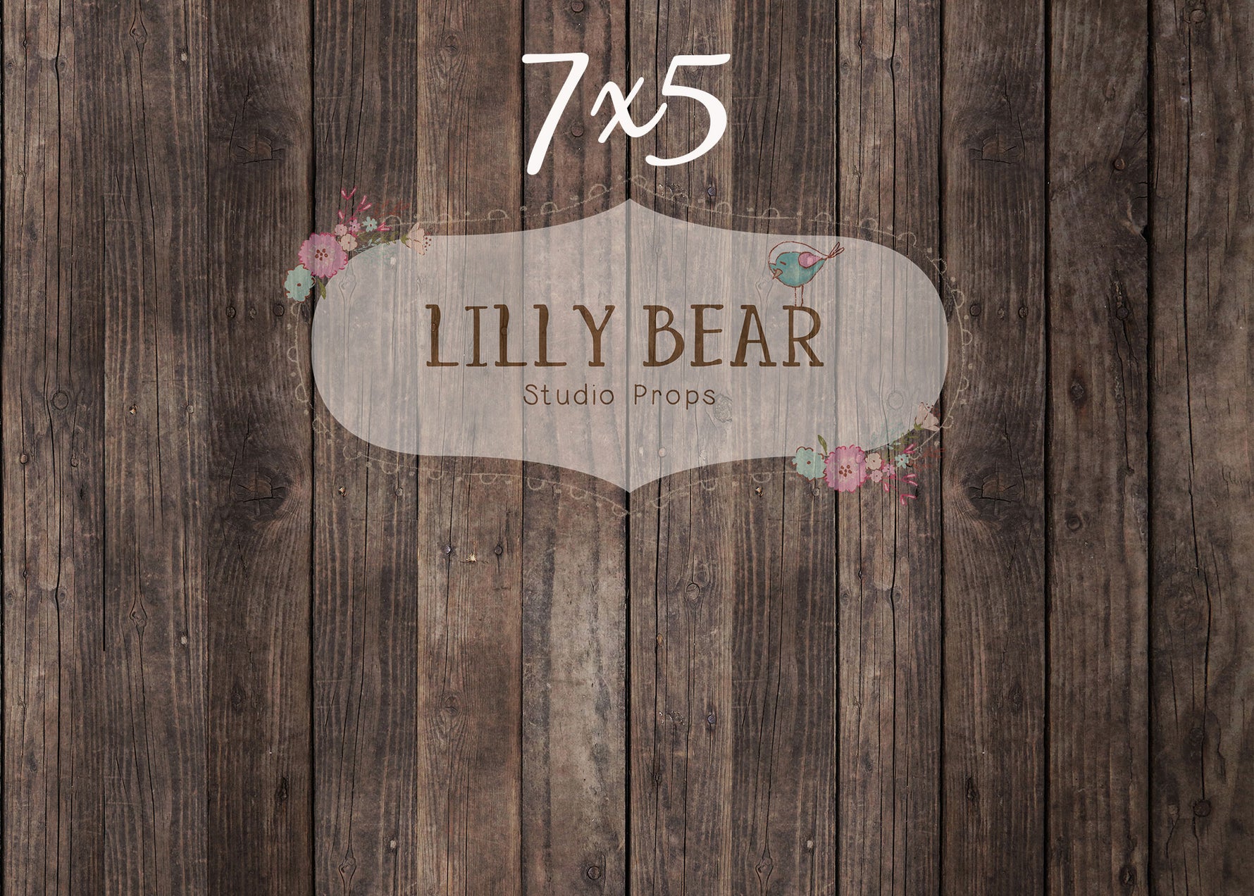 Nate Dark Wood Planks Floor by Lilly Bear Studio Props sold by Lilly Bear Studio Props, barn - dark wood - dark wood pl