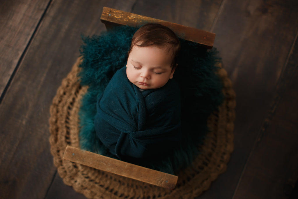 Teal Sheepskin - Lilly Bear Studio Props, fur, gender neutral, layers, neutral, newborn, props, Rabbit Fur, sheepskin, stuffer, teal