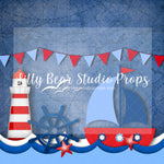 Nautical Dreams - Lilly Bear Studio Props, aquaman, baby shark, fabric, lighthouse, little sailer, little sailor, nautical, nautical theme, ocean, ocean blue, ocean current, poly, rustic nautical, sail, sail boat, sailboat, sailed, sailed by, sailing, sailor, sea, set sail, star fish, vinyl, world map