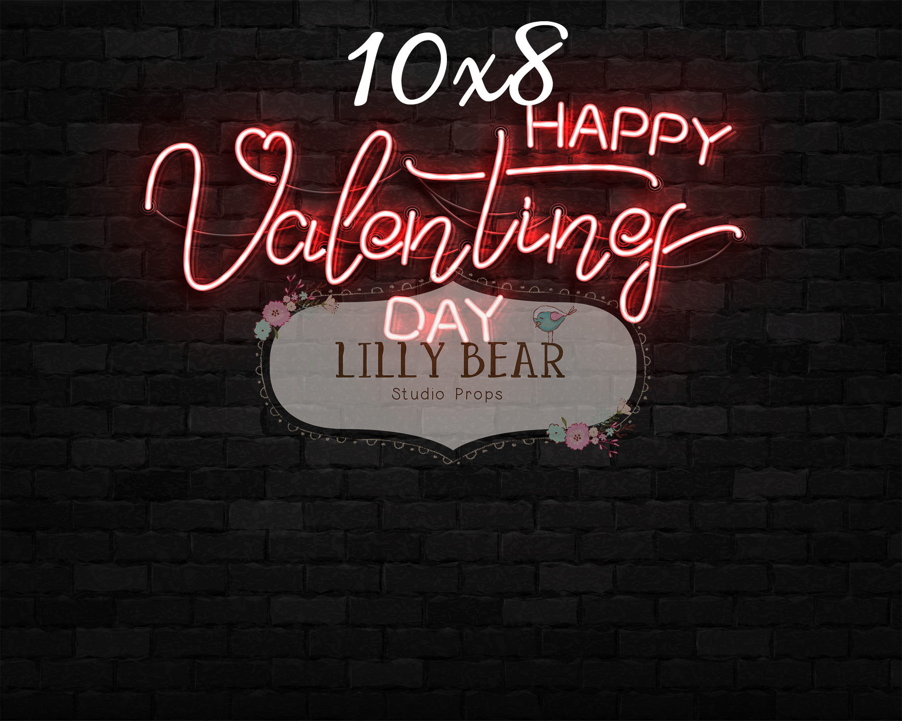 Neon VDay by Lilly Bear Studio Props sold by Lilly Bear Studio Props, FABRICS