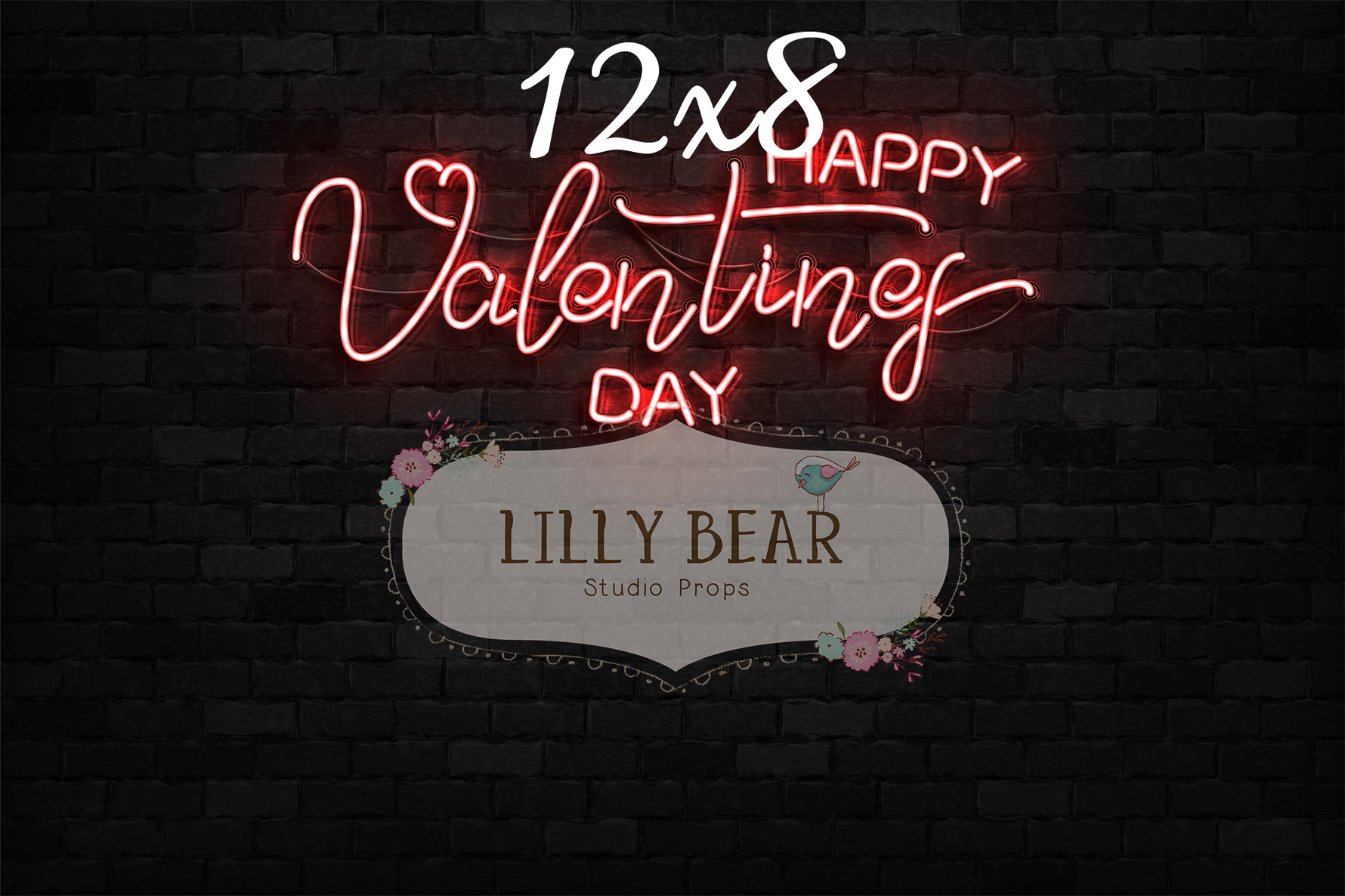Neon VDay by Lilly Bear Studio Props sold by Lilly Bear Studio Props, FABRICS