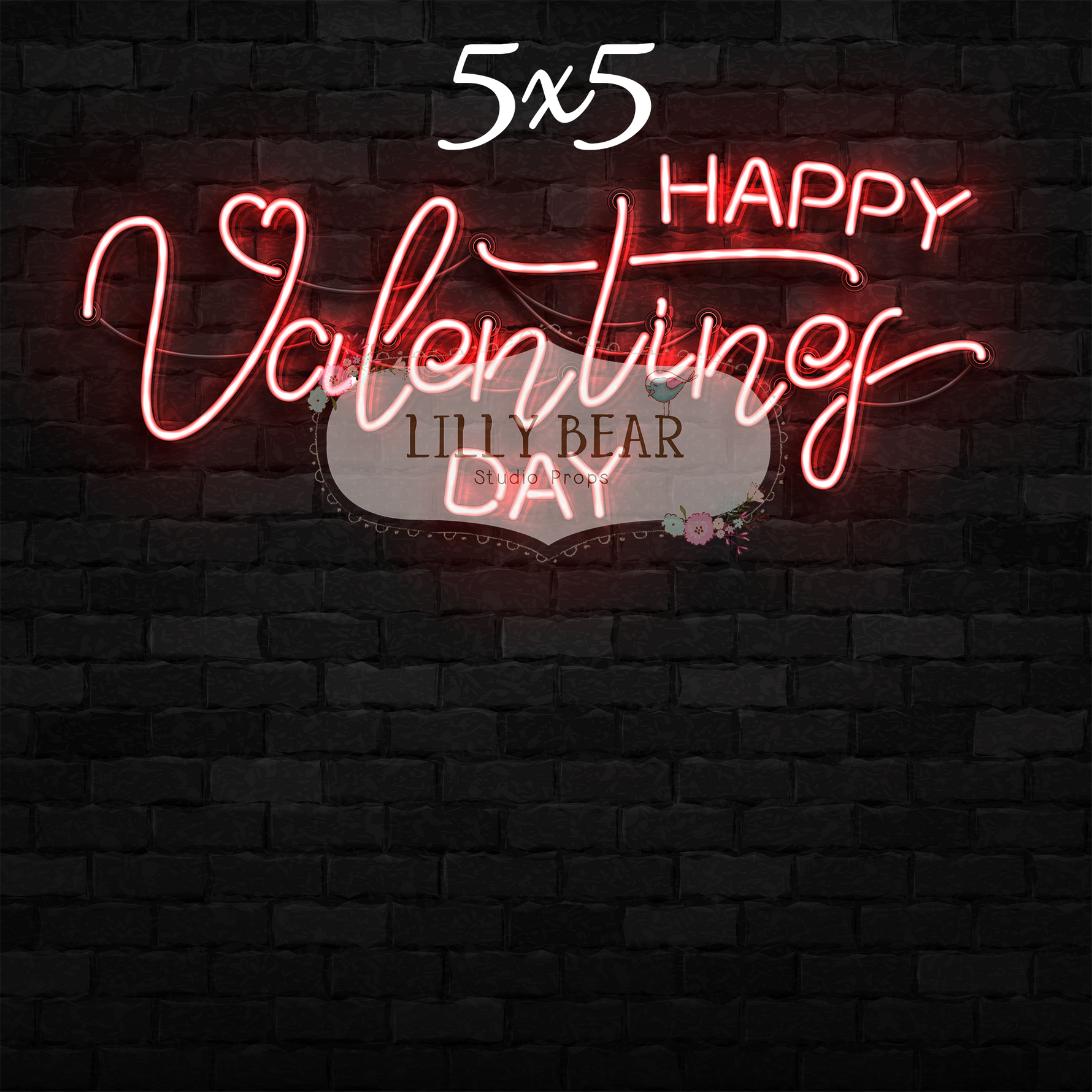 Neon VDay by Lilly Bear Studio Props sold by Lilly Bear Studio Props, FABRICS