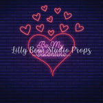 Neon Be My Valentine by Lilly Bear Studio Props sold by Lilly Bear Studio Props, FABRICS
