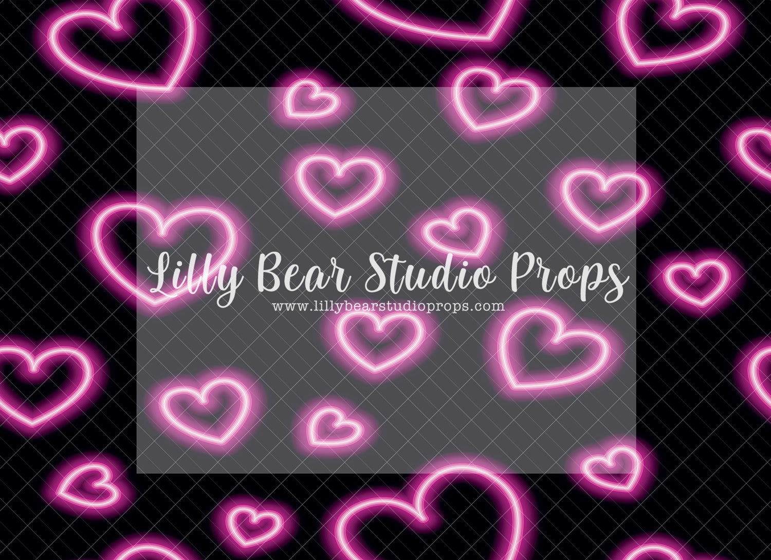 Neon Heart - Lilly Bear Studio Props, FABRICS, heart, hearts, love boat, painted hearts, valentine backdrops, valentines