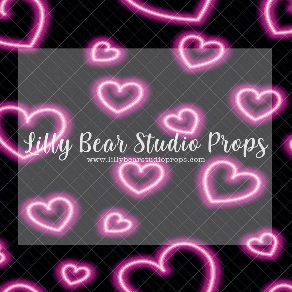 Neon Heart - Lilly Bear Studio Props, FABRICS, heart, hearts, love boat, painted hearts, valentine backdrops, valentines