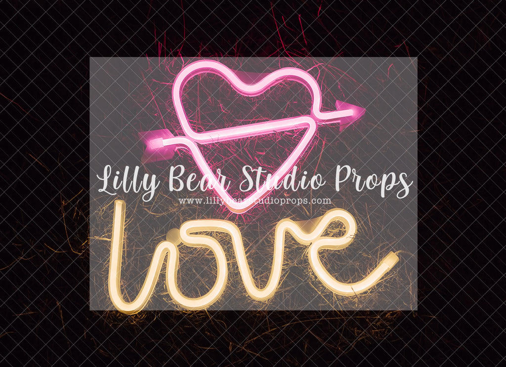 Neon Love - Lilly Bear Studio Props, FABRICS, heart, hearts, love boat, painted hearts, valentine backdrops, valentines