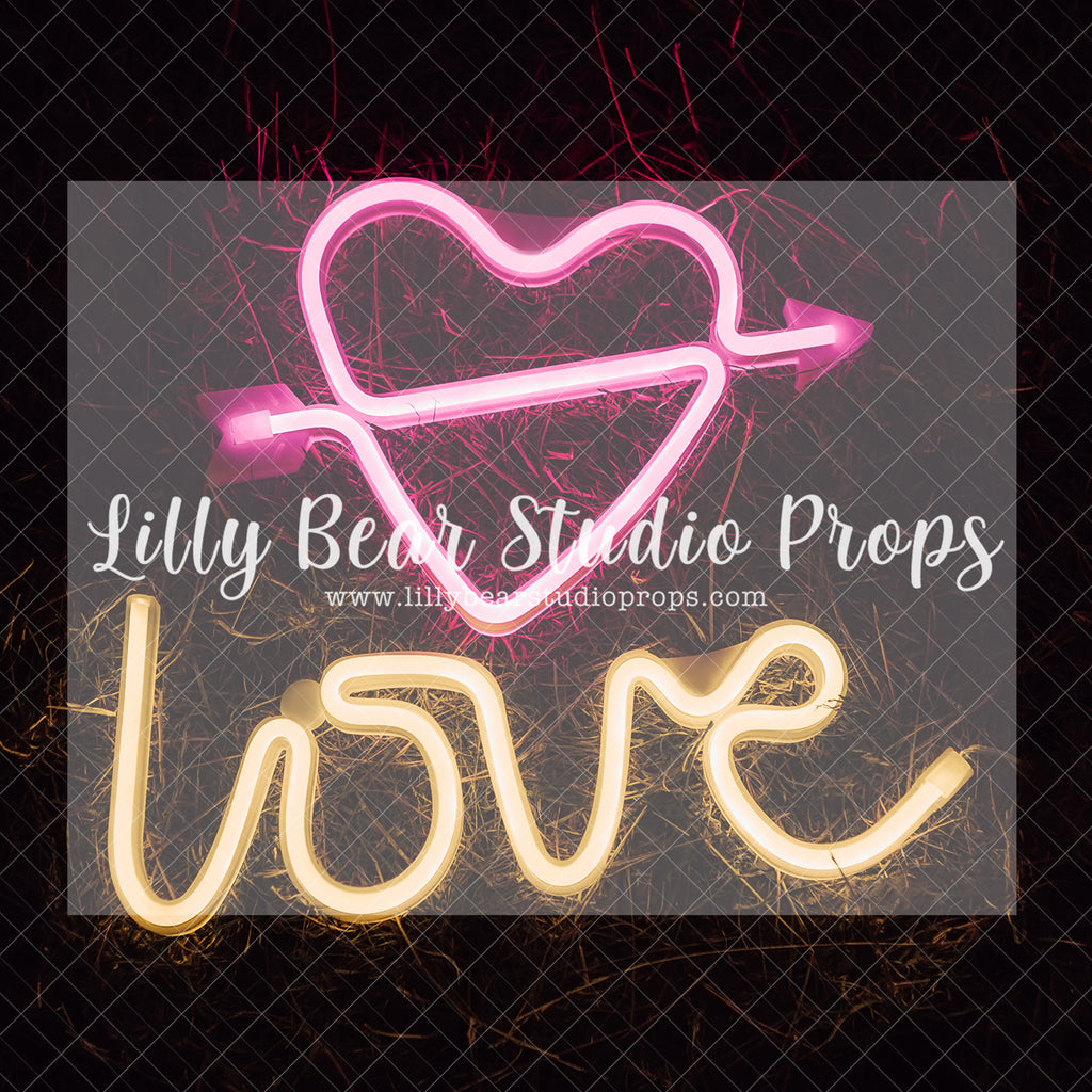 Neon Love - Lilly Bear Studio Props, FABRICS, heart, hearts, love boat, painted hearts, valentine backdrops, valentines