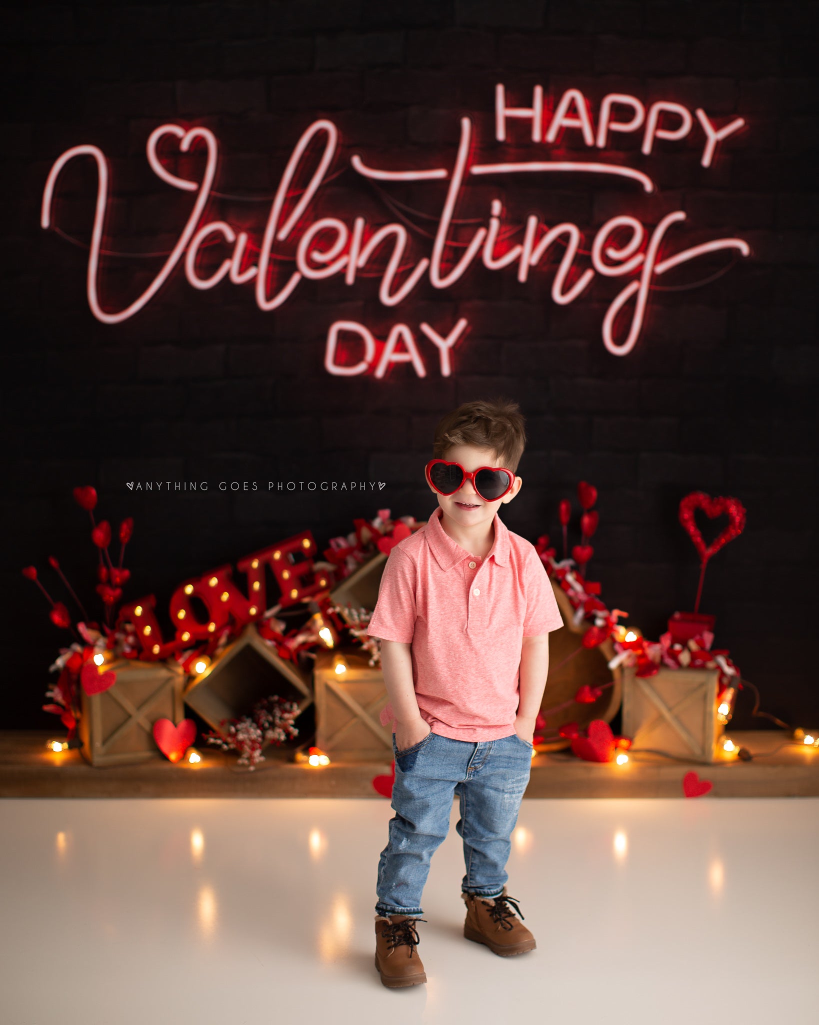 Neon VDay by Lilly Bear Studio Props sold by Lilly Bear Studio Props, FABRICS