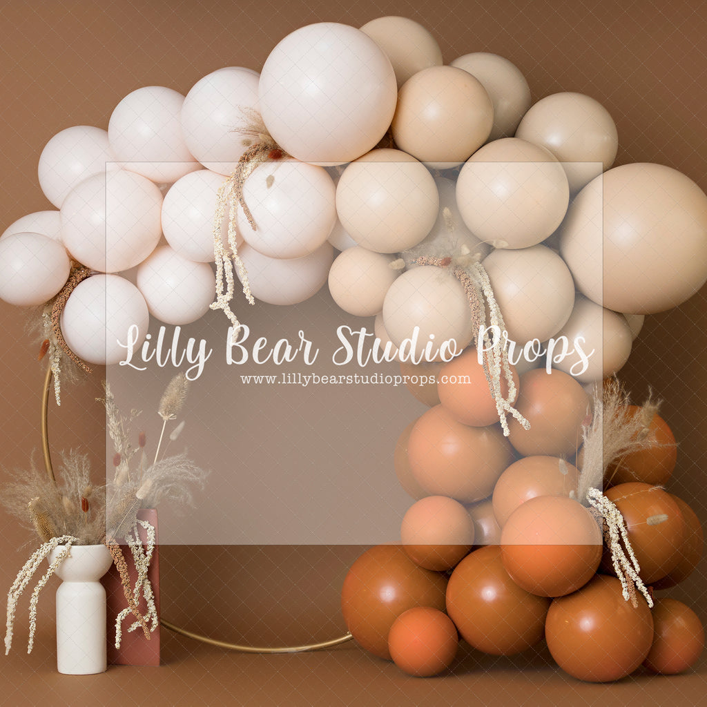 Neutral Balloon Hoop - Lilly Bear Studio Props, boho, boho balloon garland, boho balloons, boho chic, boho garland, boho rings, boho spring, FABRICS, one