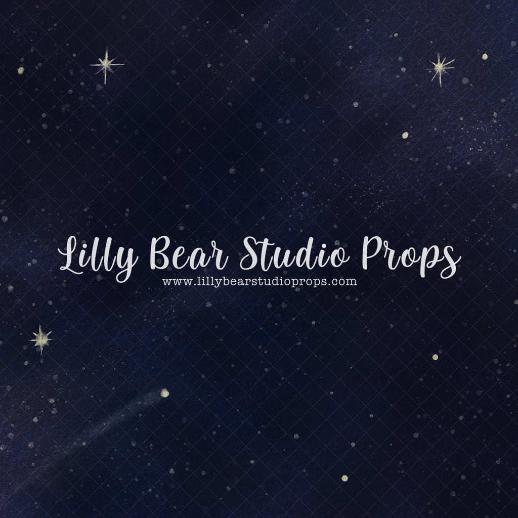 Night Sky Of Shooting Stars - Lilly Bear Studio Props, blue sky, blue stars, galaxy sky, little stars, night sky, shimmer stars, sky, starry sky