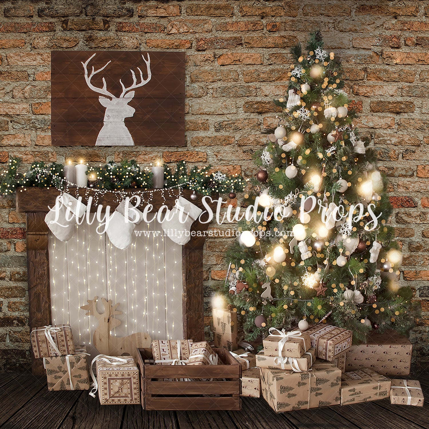 Northern Fireplace by Lilly Bear Studio Props sold by Lilly Bear Studio Props, christmas - holiday