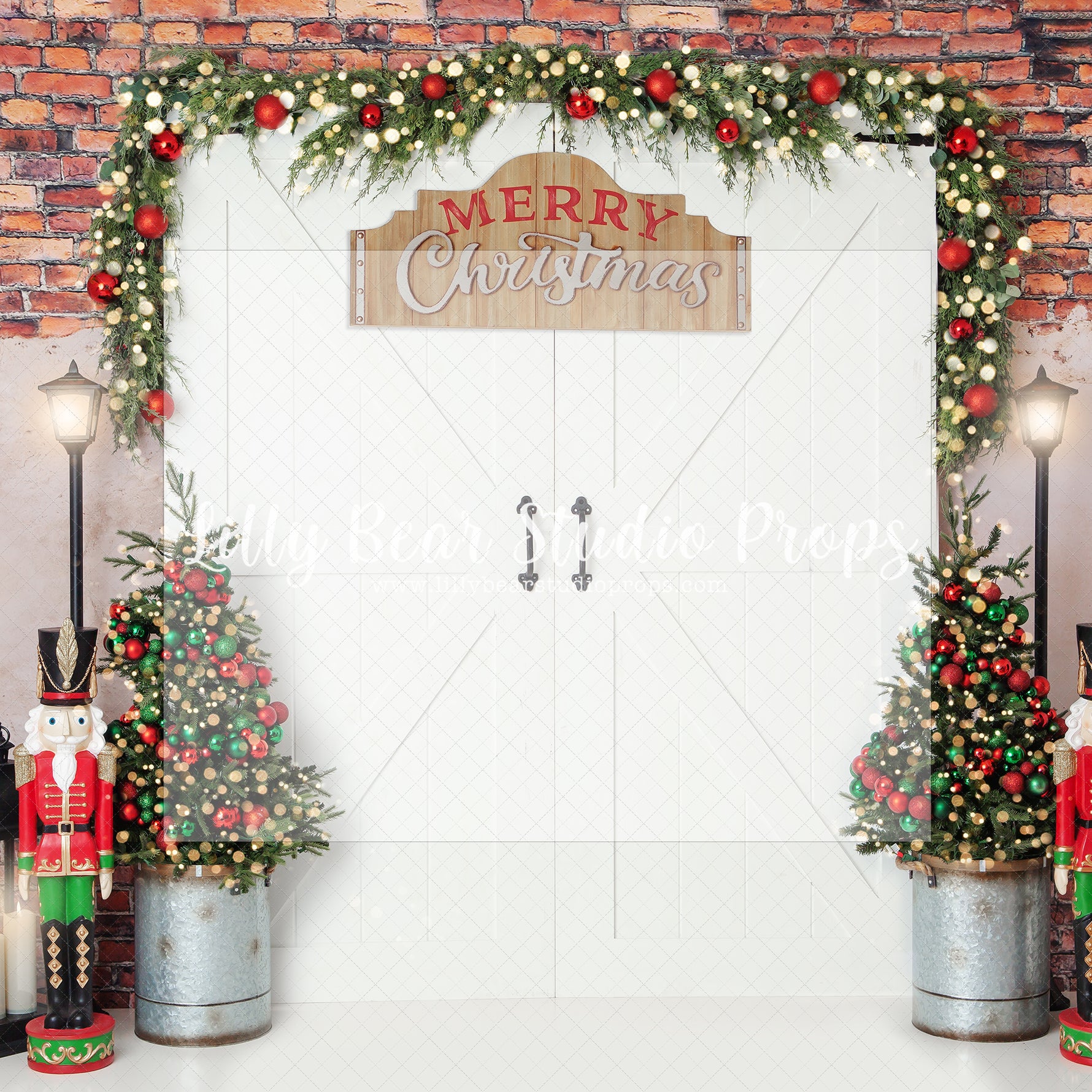 Nutcracker Doorway - Lilly Bear Studio Props, christmas, Cozy, Decorated, Festive, Giving, Holiday, Holy, Hopeful, Joyful, Merry, Peaceful, Peacful, Red & Green, Seasonal, Winter, Xmas, Yuletide