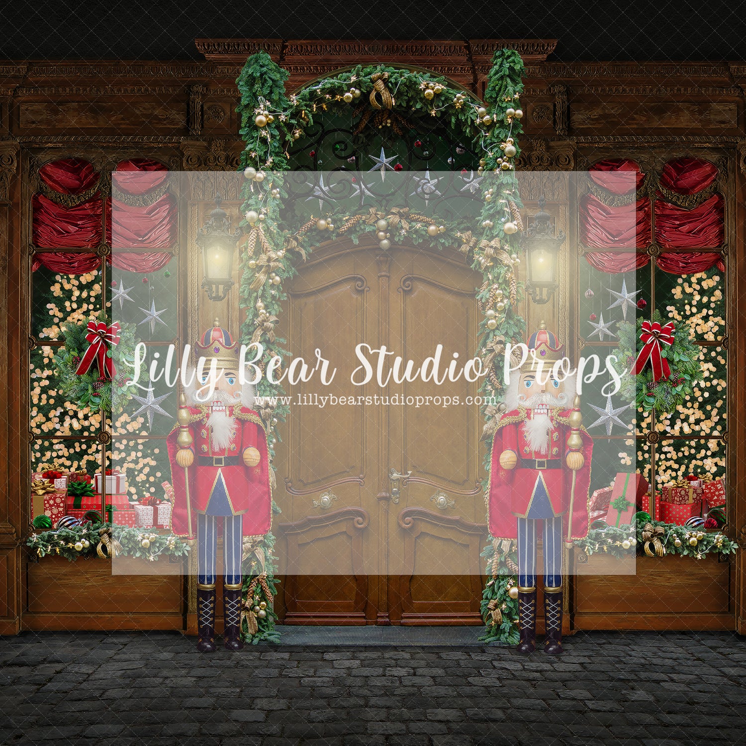 Nutcracker Village Shop - Lilly Bear Studio Props, christmas, Cozy, Decorated, Festive, Giving, Holiday, Holy, Hopeful, Joyful, Merry, Peaceful, Peacful, Red & Green, Seasonal, Winter, Xmas, Yuletide