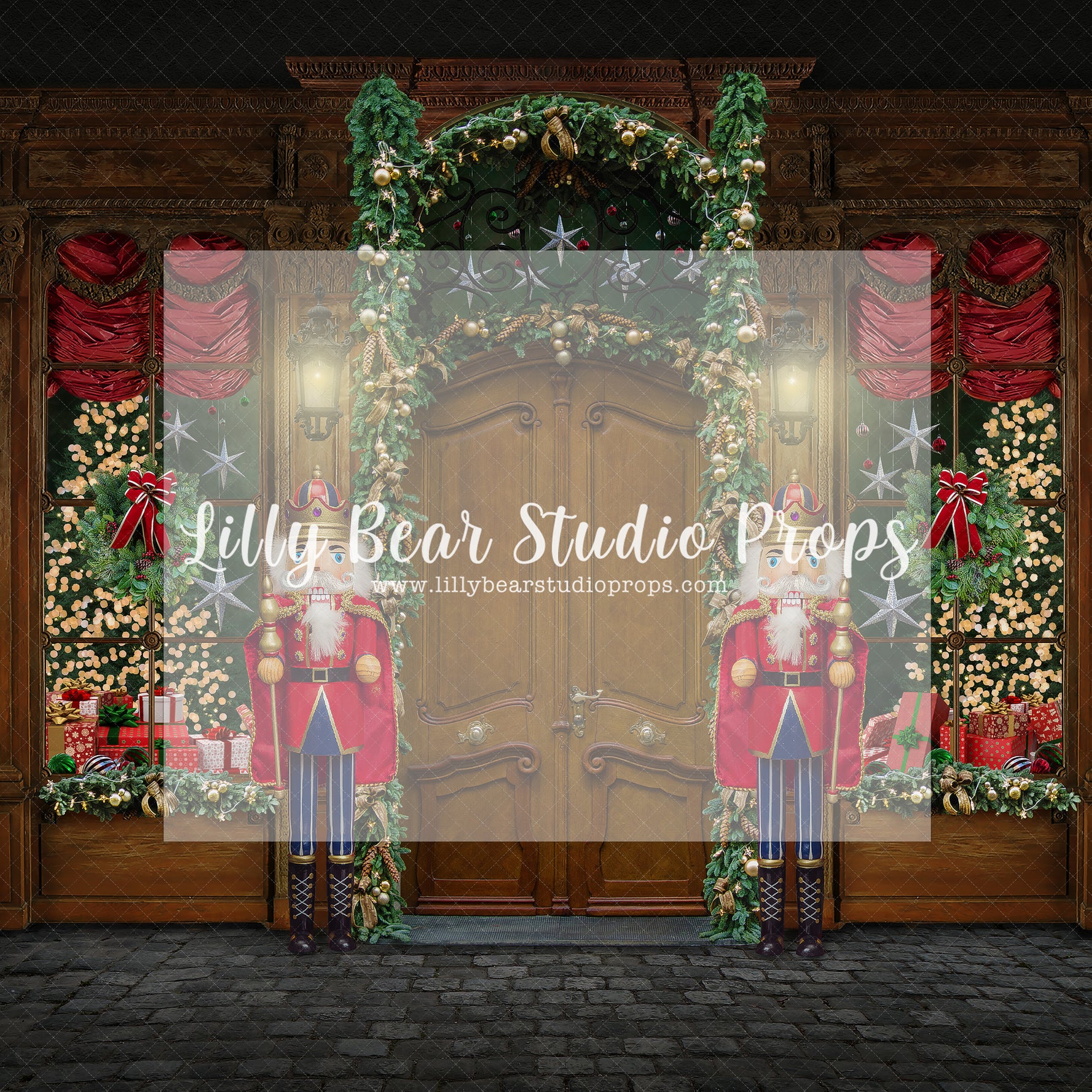 Nutcracker Village Shop - Lilly Bear Studio Props, christmas, Cozy, Decorated, Festive, Giving, Holiday, Holy, Hopeful, Joyful, Merry, Peaceful, Peacful, Red & Green, Seasonal, Winter, Xmas, Yuletide