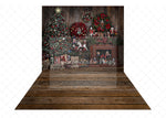 Nuttin Better Then Christmas Combo - Lilly Bear Studio Props, black fireplace, bohemian christmas, bohemian fireplace, bohemian mantel, boho, boho christmas, boho holiday, boho mantel, christmas, christmas mantel, christmas village, evergreen trees, evergreens, Fabric, fireplace, holiday, holiday christmas, mantel, Pampas, pine trees, white christmas, white holiday, Wrinkle Free Fabric