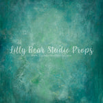 Ocean Green by Blue Rooster Studio sold by Lilly Bear Studio Props, FABRICS - fine art - green - hand painted - ocean