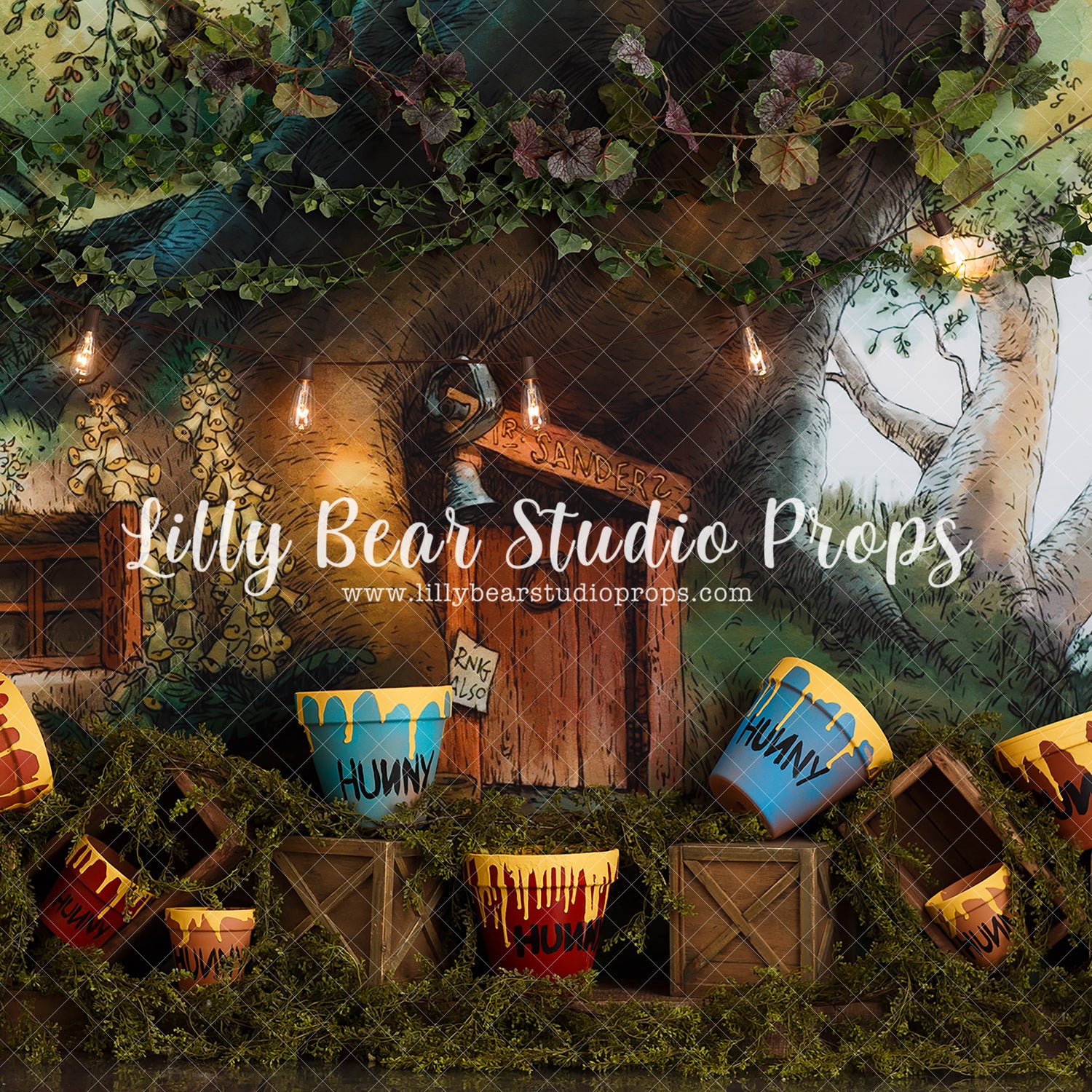 Oh, Bother - Lilly Bear Studio Props, acre woods, Christopher Robin, disney, disney movie, disney world, fabric, fairytale, forest, forest painting, honey, honey bees, honey bucket, honey comb, honey comb nest, honey jar, honey pot, hundred acre wood, mr.sanders, piglet, poly, pooh, rabbit, roo, tigger, tree, tree house, vinyl, water colour forest, watercolor forest, winnie, winnie the pooh